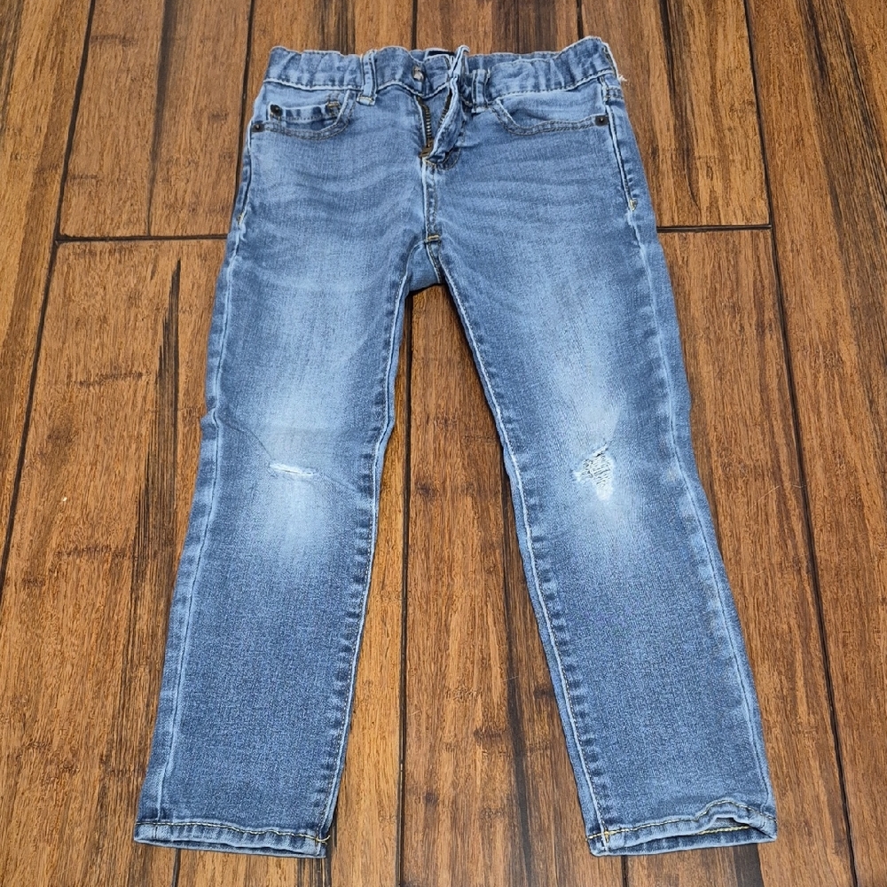 GAP DENIM Kids Worn/Rippped Regular Stretch Slim Jeans